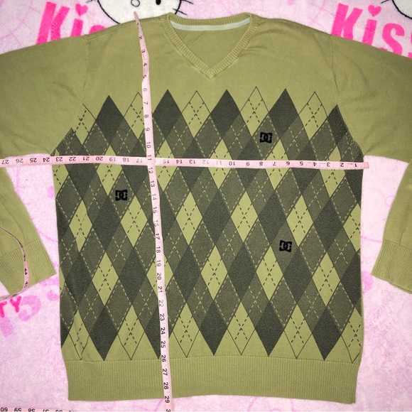 DC skater grunge y2k argyle logo sweater - Picture 3 of 8